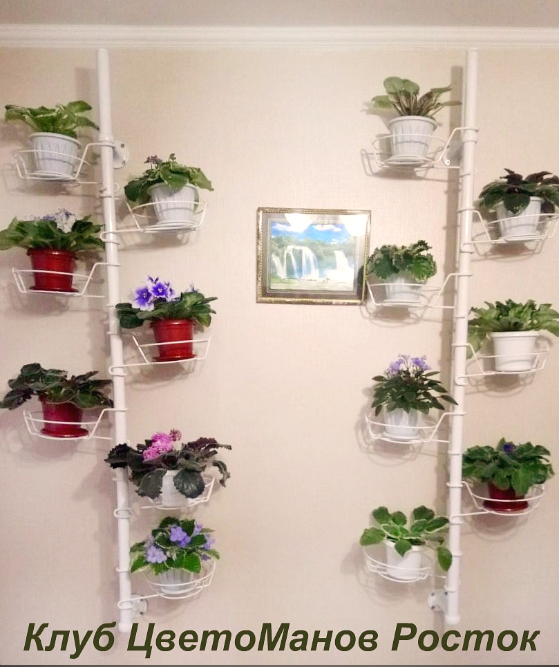 подставка металлическая для цветов на стену. Фото N23